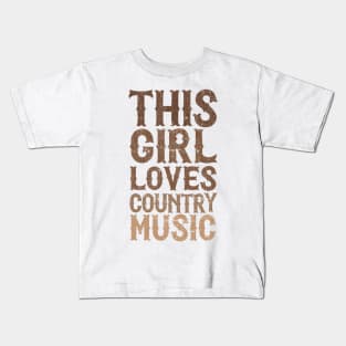 This Girl Loves Country Music Kids T-Shirt